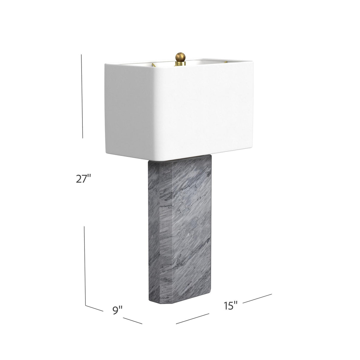 Leed - Table Lamp - Dark Gray / White