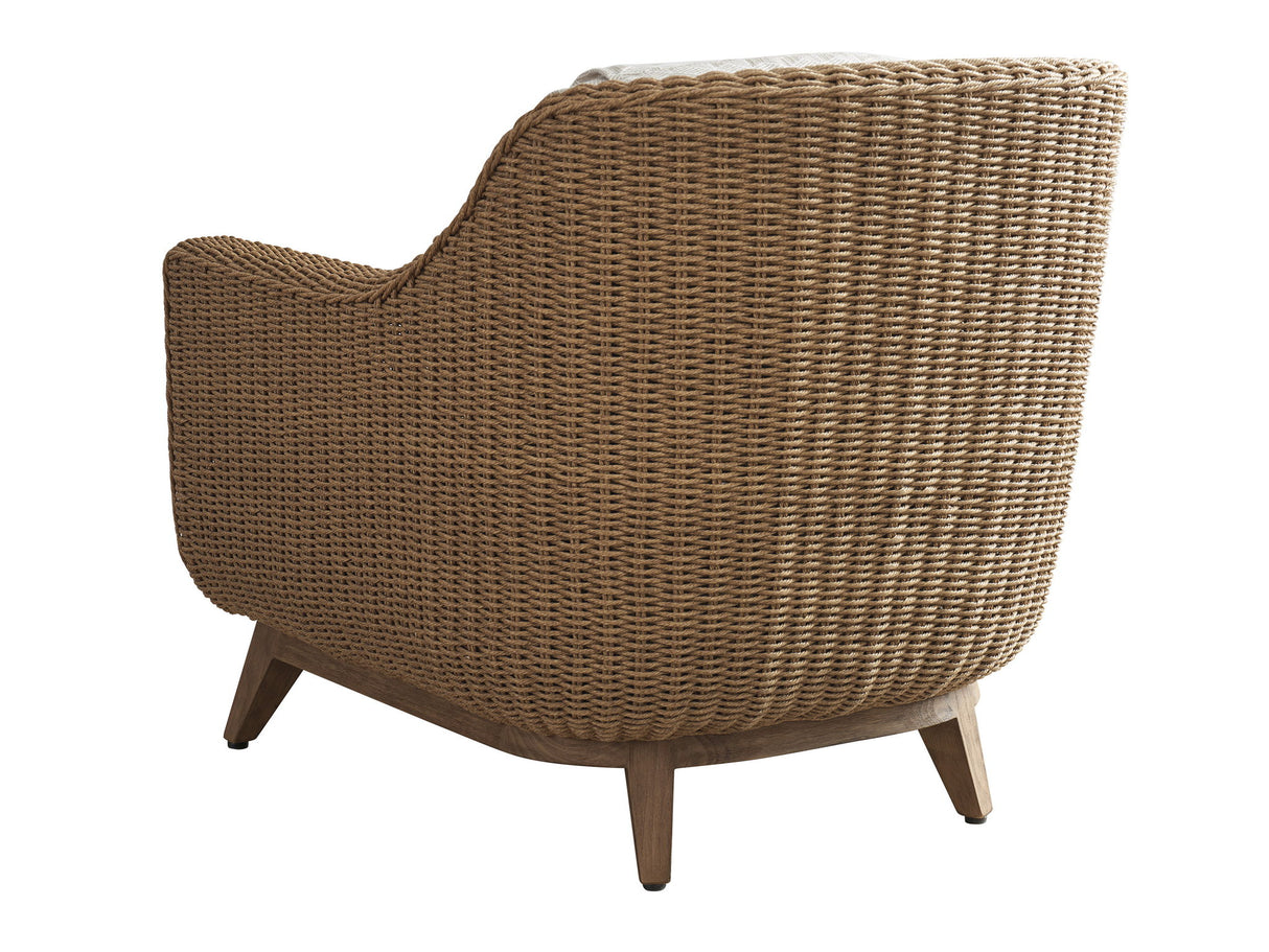 Isle Of Palms - Rattan Lounge Chair - Dark Brown / White