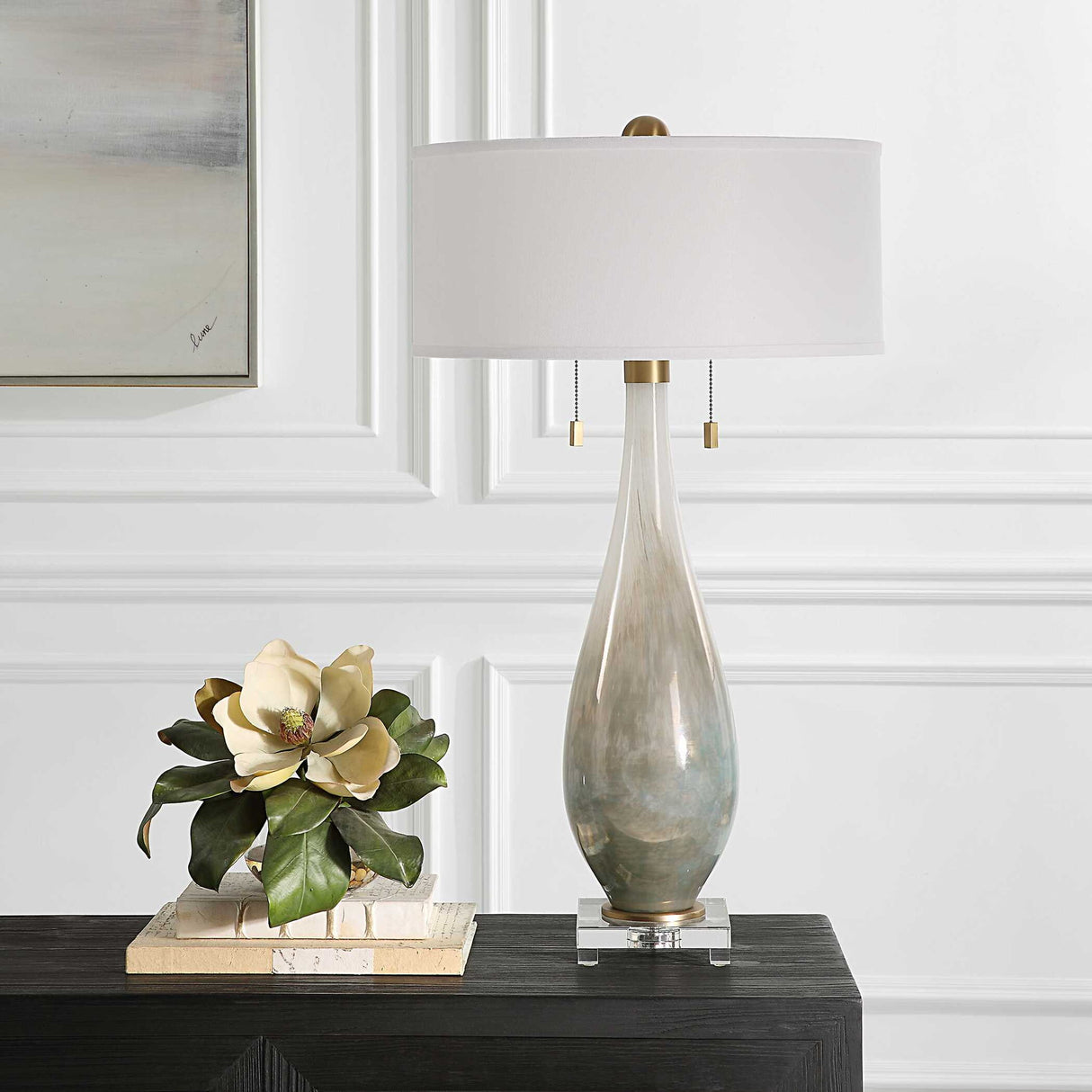 Cardoni - Glass Table Lamp - Bronze