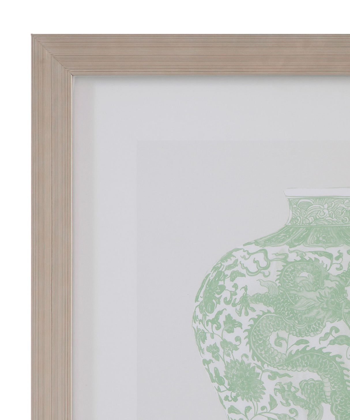 Mint Vases IV Framed Print - Green / Beige