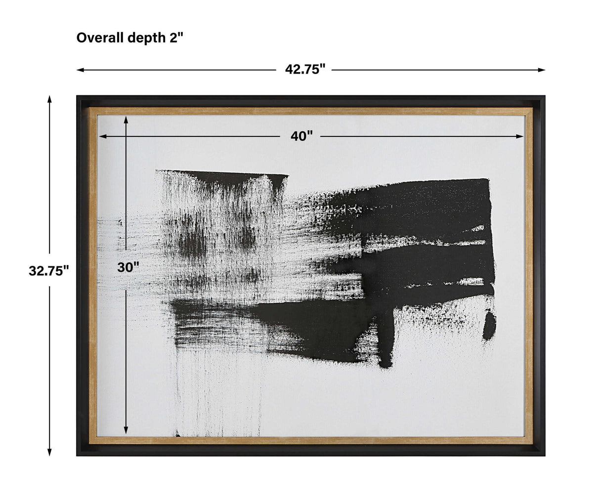 Mystere - Framed Contemporary Print - Black