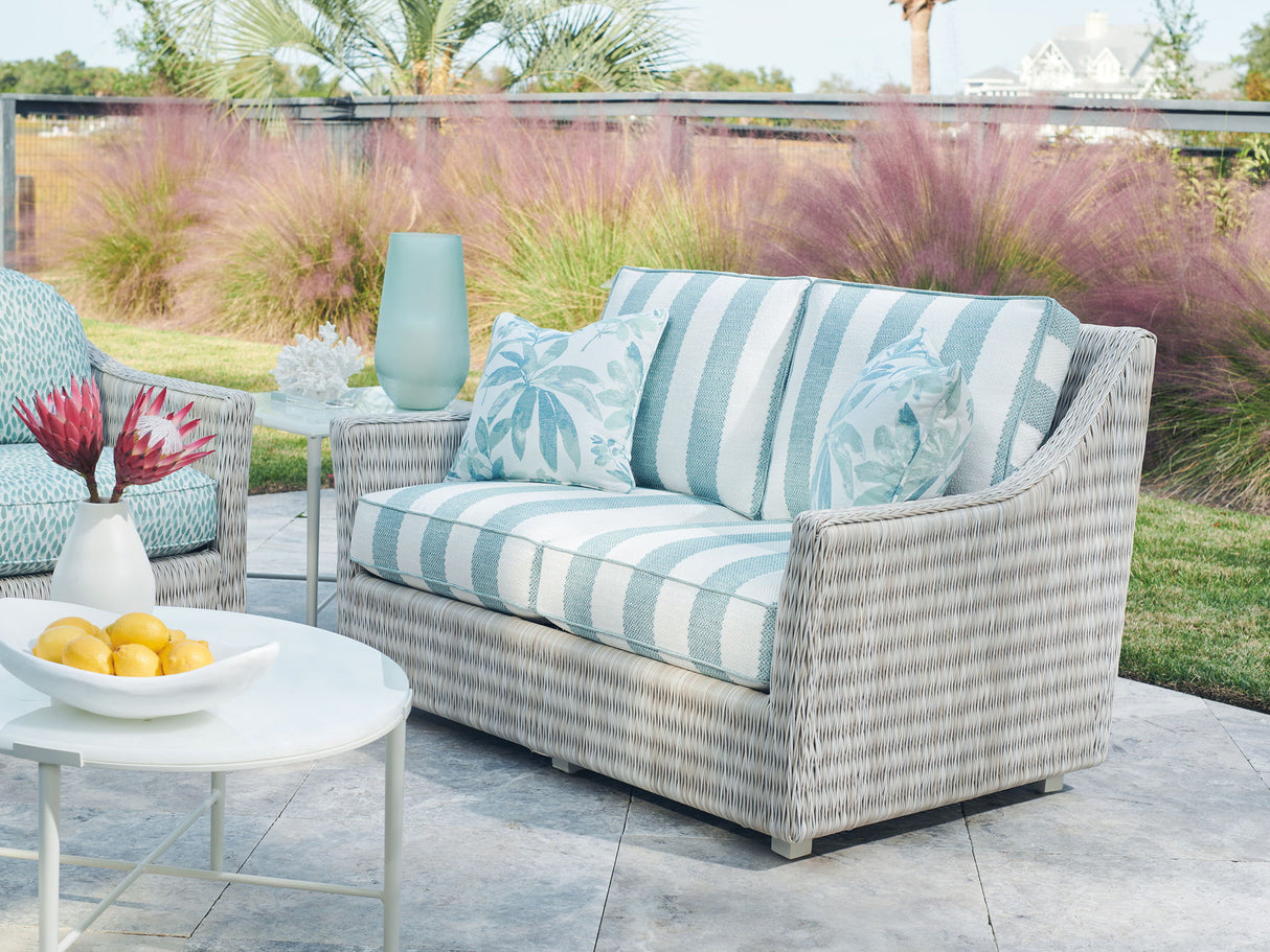 Seabrook - Loveseat - Beige / Blue
