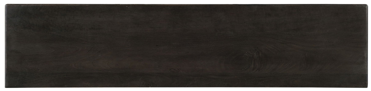 Commerce And Market - Shimmer 3-Door Credenza - Dark Gray / Pearl Silver