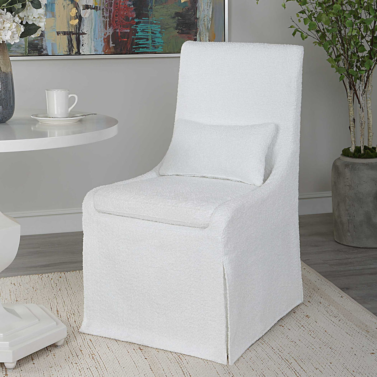 Coley - Armless Chair - White