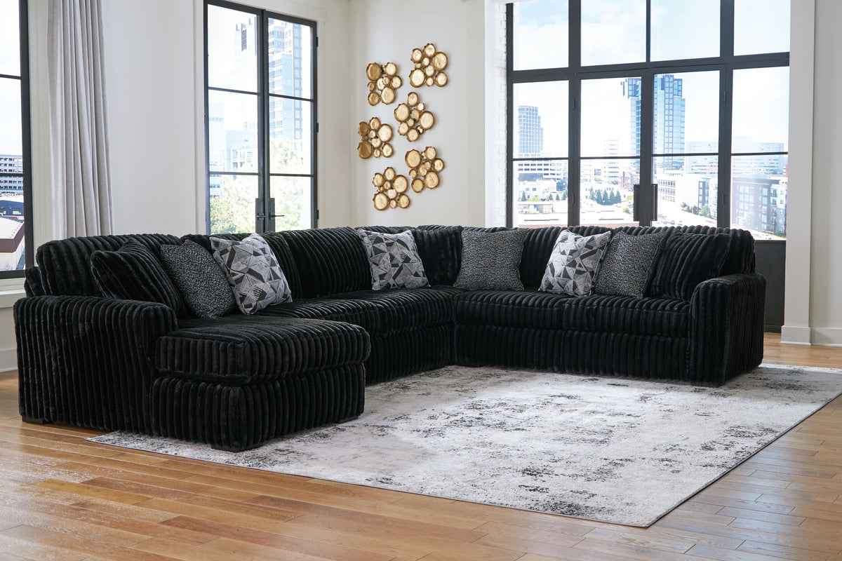 Midnight-Madness - 5 Piece Sectional Set