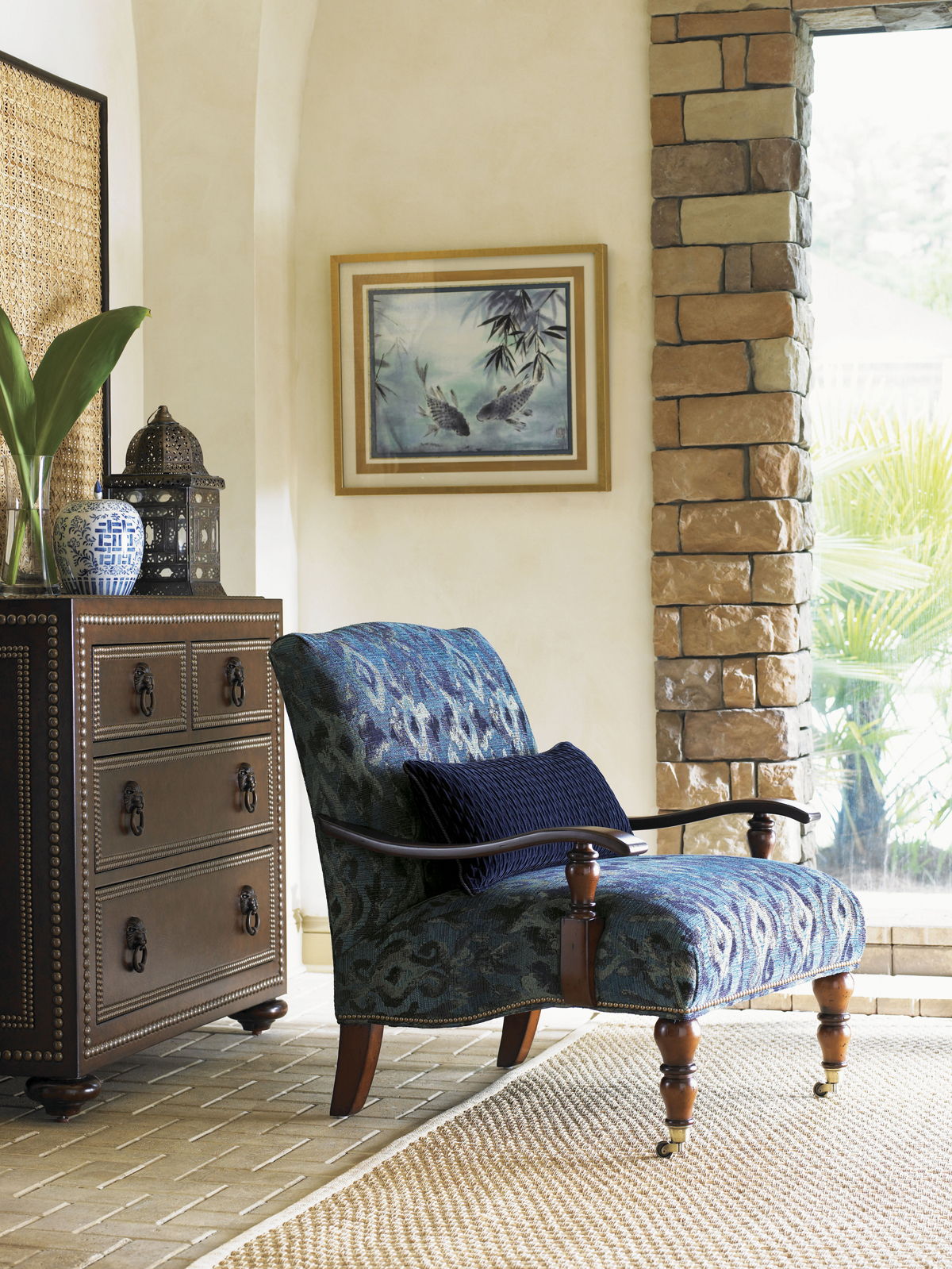 Tommy Bahama Upholstery - San Carlos Chair - Blue