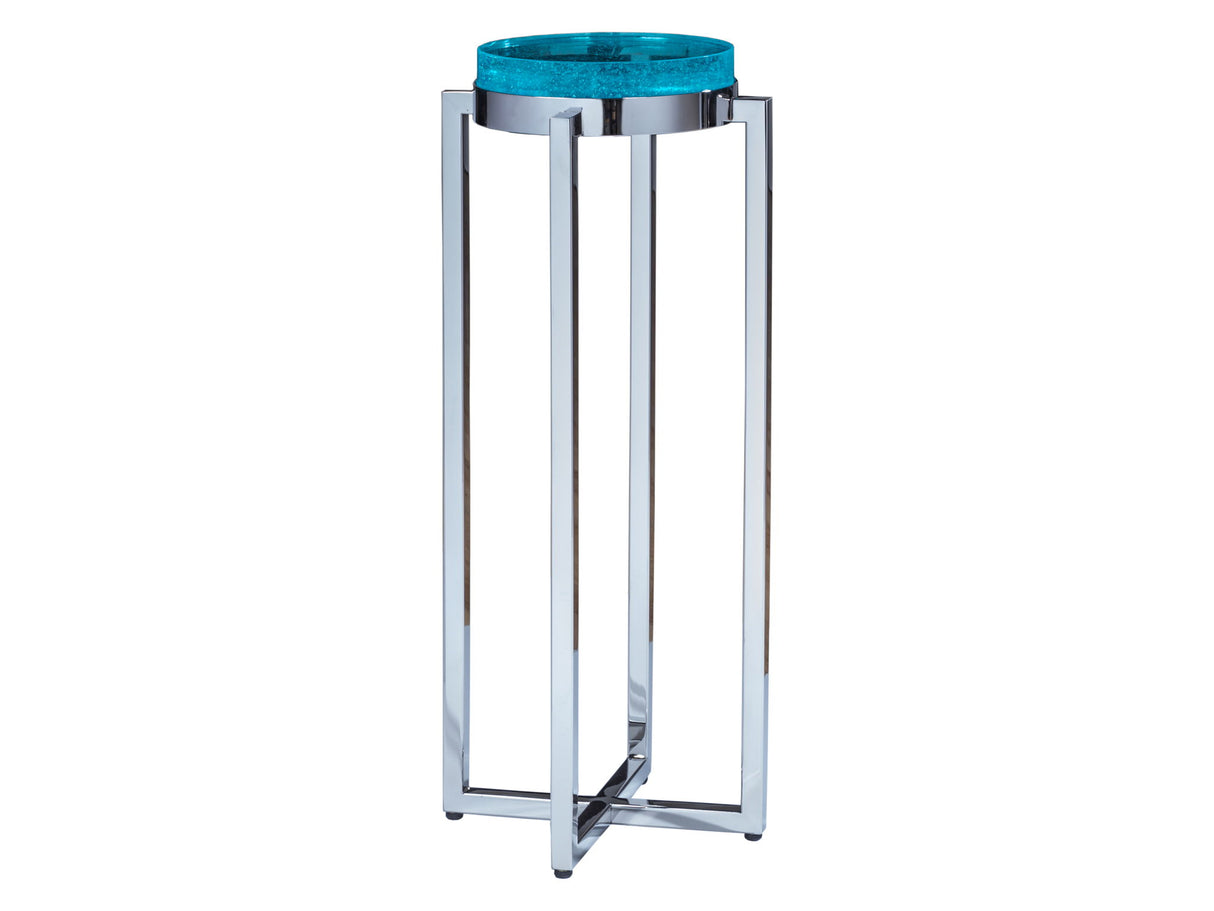 Signature Designs - Photic Spot Table - Blue / Pearl Silver
