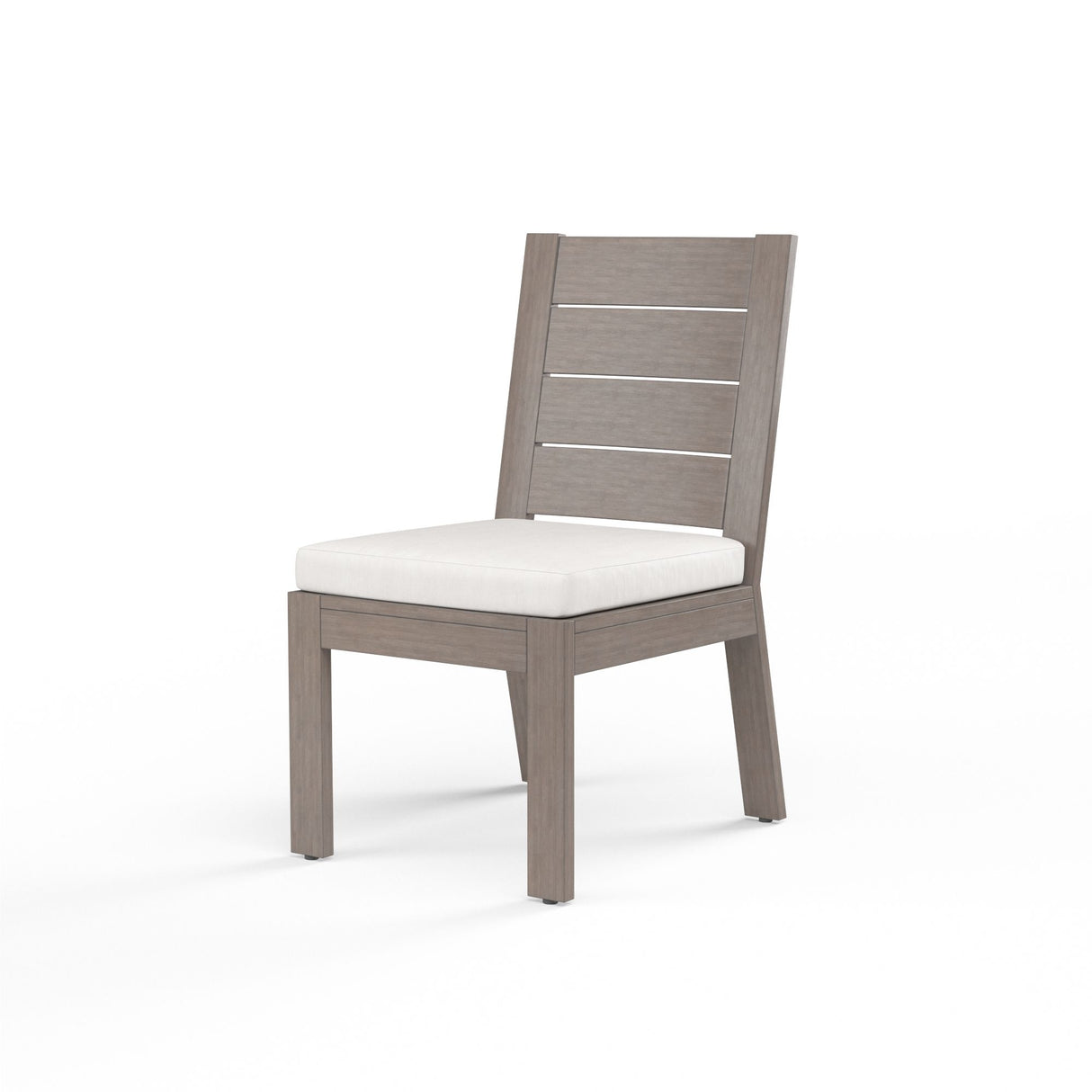 Laguna - Armless Dining Chair, No Welt - Canvas Flax / Gray