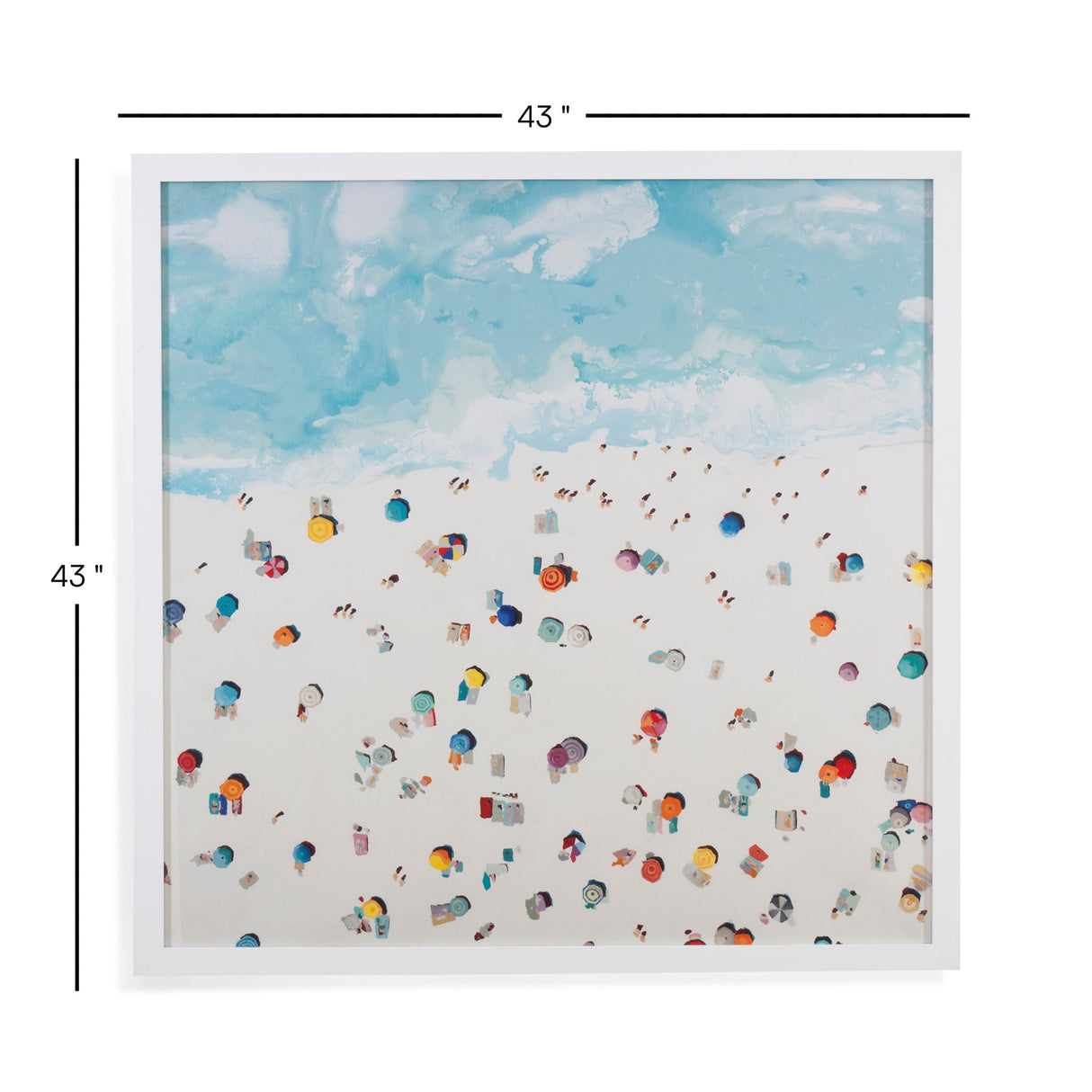 Beach Day Framed Print - Light Blue