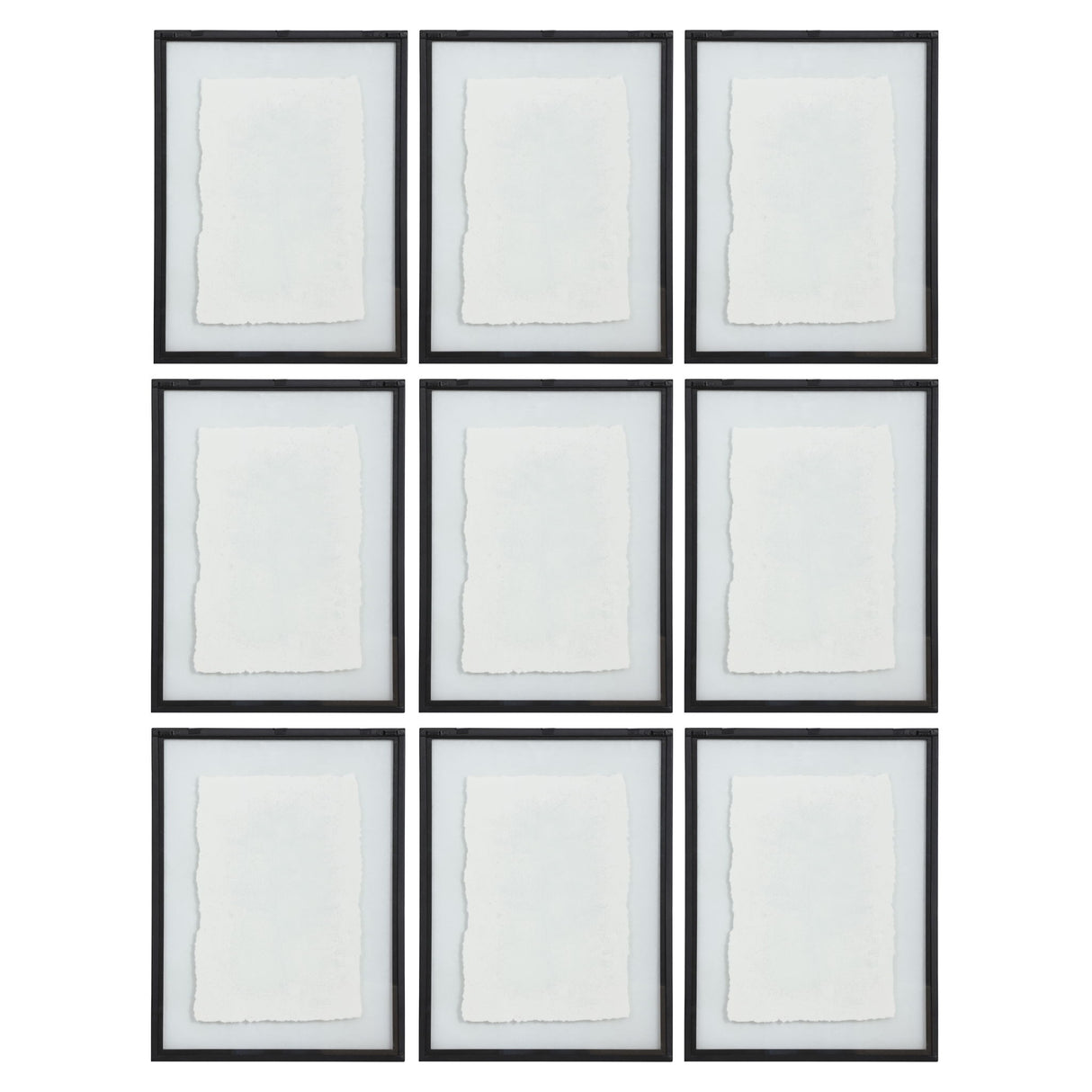 Farmhouse Florals - Framed Prints, Set Of 9 - Black