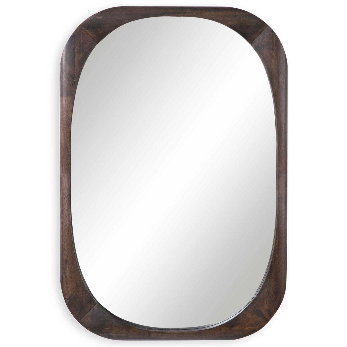 Sheldon - Mid-century Mirror - Brown, Dark