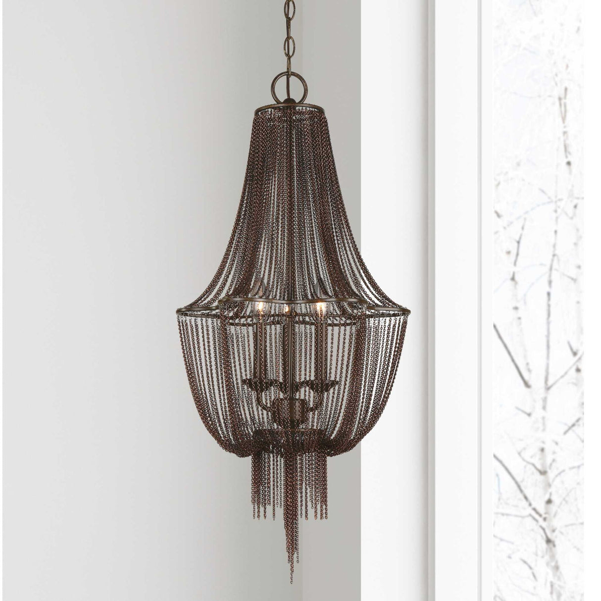 Lezzeno - 3 Chandelier - Gray, Dark