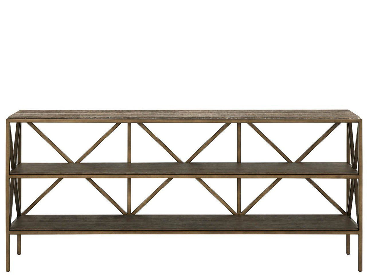 Montclair - Brindle Console - Light Brown / Dark Brown