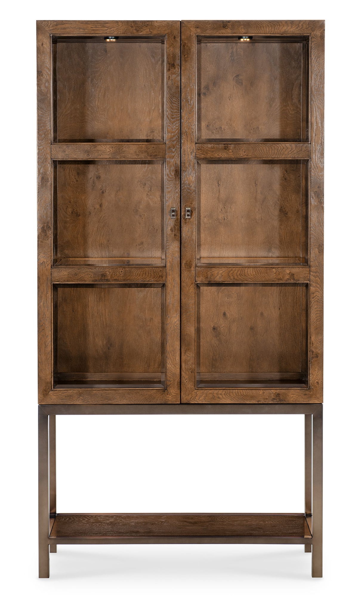 Melange - Mulholland Display Cabinet - Dark Brown