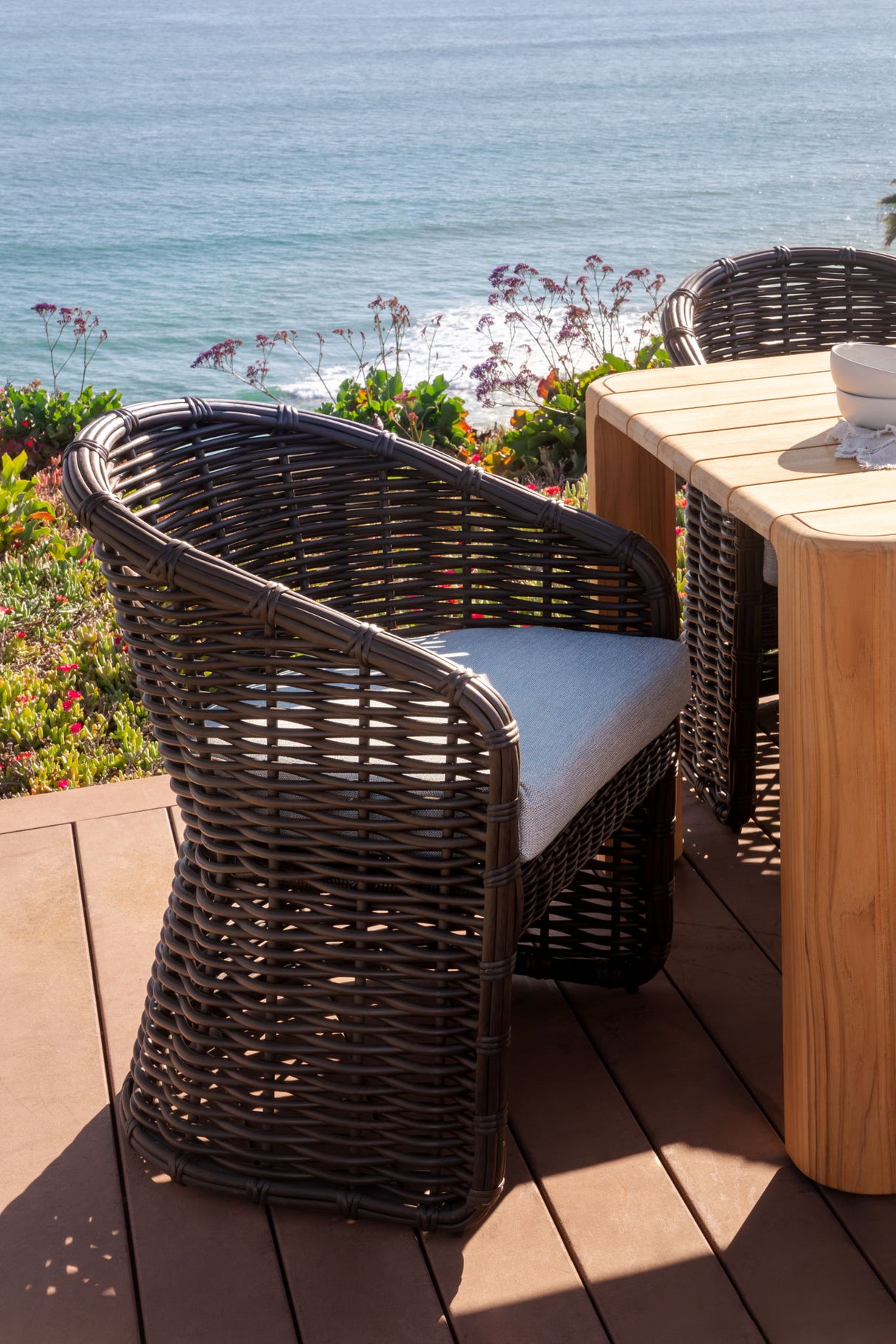 Cabo - Dining Chair - Dark Gray / White