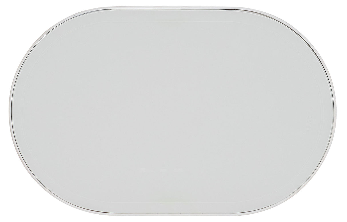 Melange - On The Bright Side Oval End Table - White