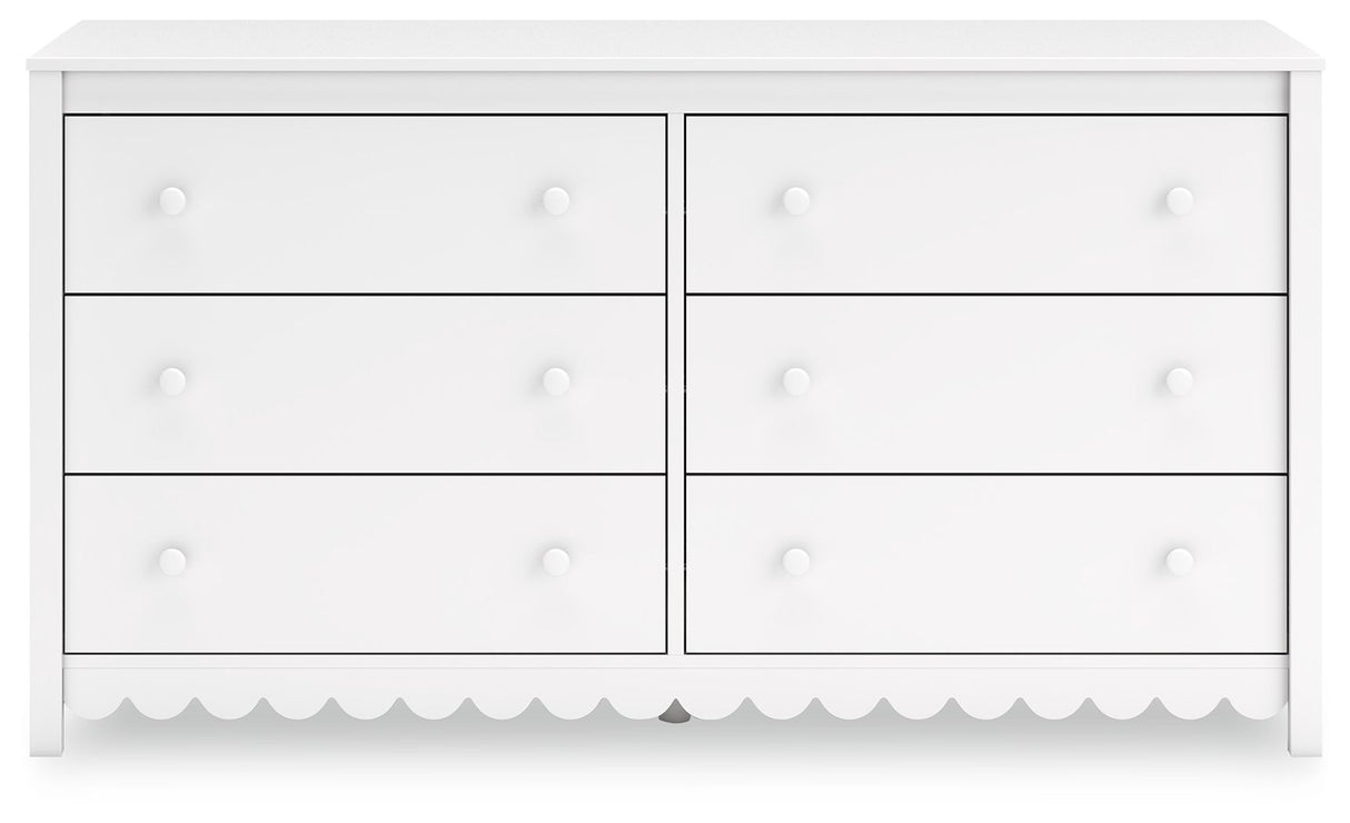 Hallityn - Six Drawer Dresser - White