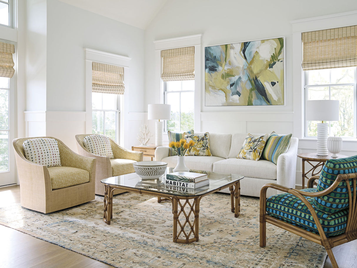 Key Biscayne - South Pointe Swivel Chair - Light Brown / Beige