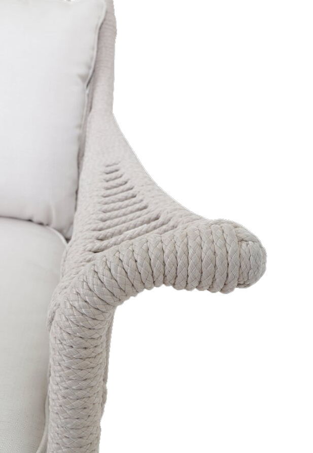 Dana - Rope Wing Chair, With Self Welt - Linen Canvas