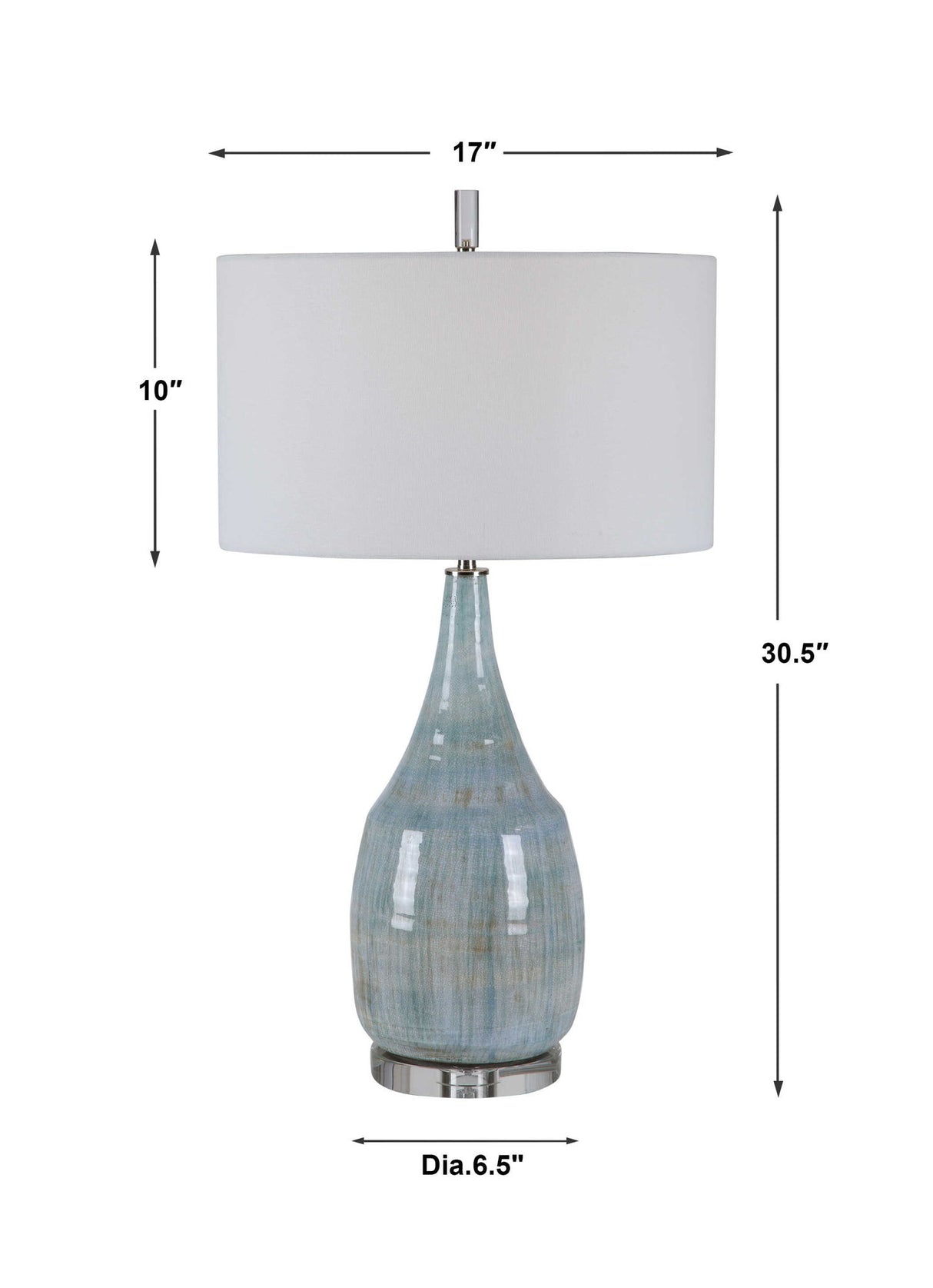 Rialta - Coastal Table Lamp - Blue, Light