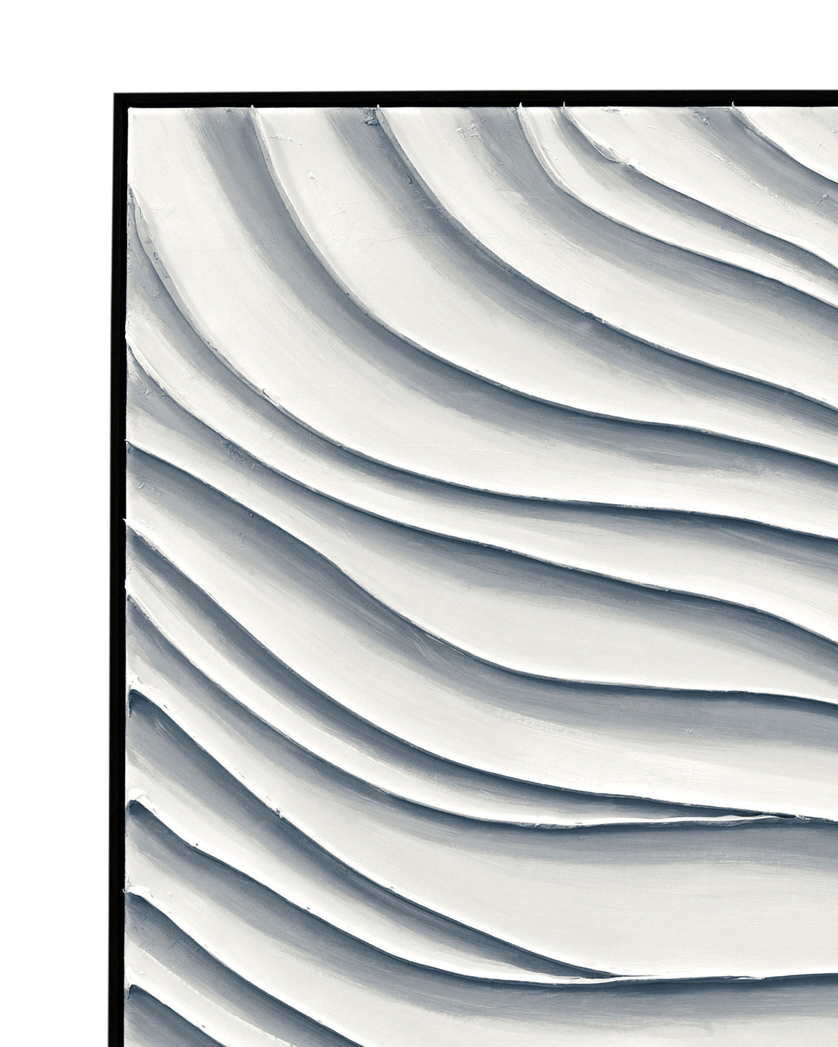 Ripples Canvas Art - White