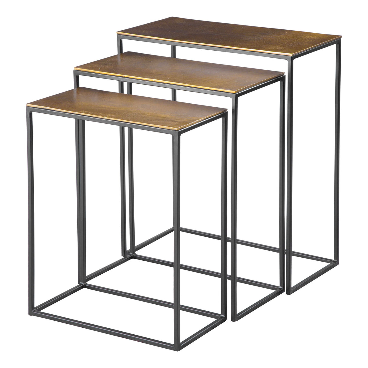 Coreene - Nesting Tables Set Of 3 - Gold
