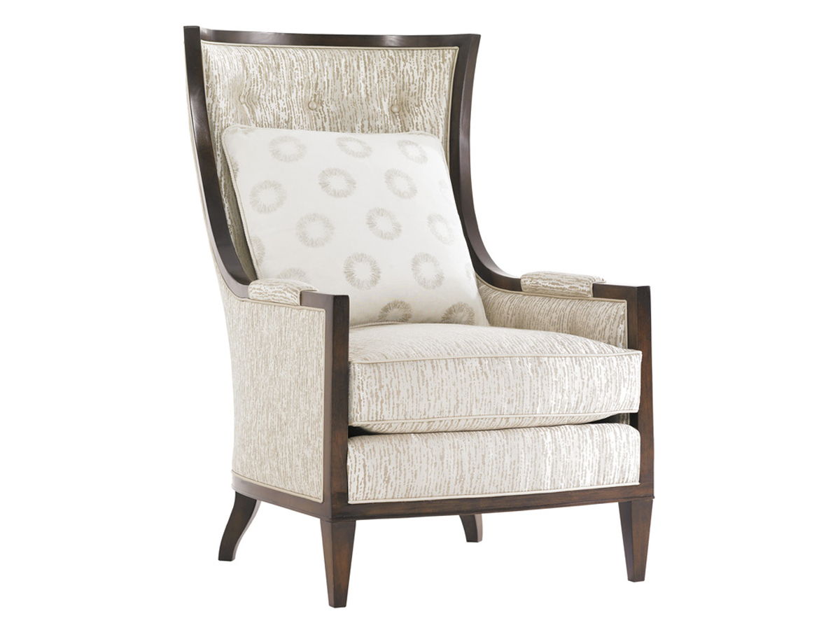 Lexington Upholstery - Greenwood Chair - Dark Brown / Beige