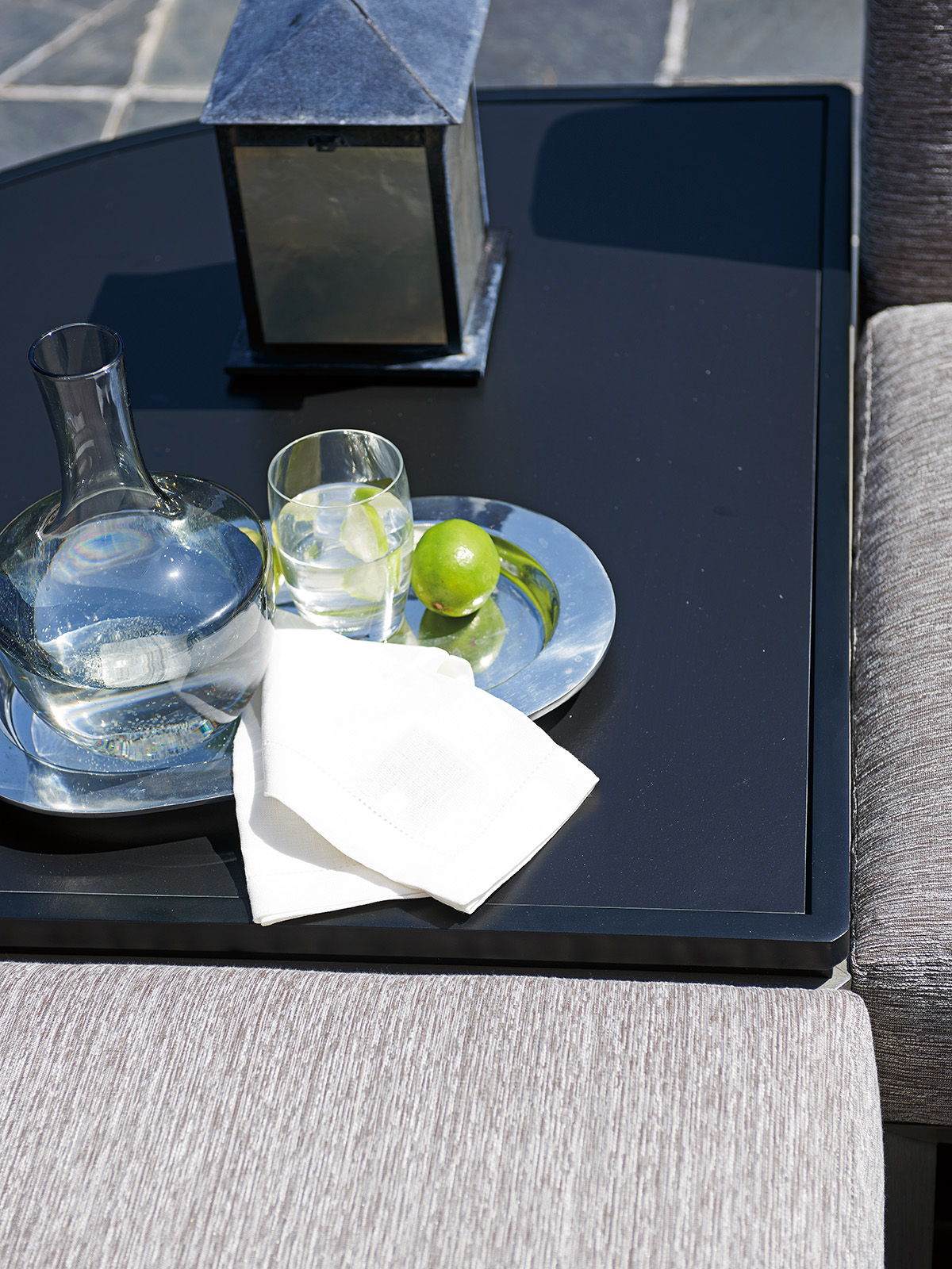 Del Mar - Sectional Corner Table - Dark Gray