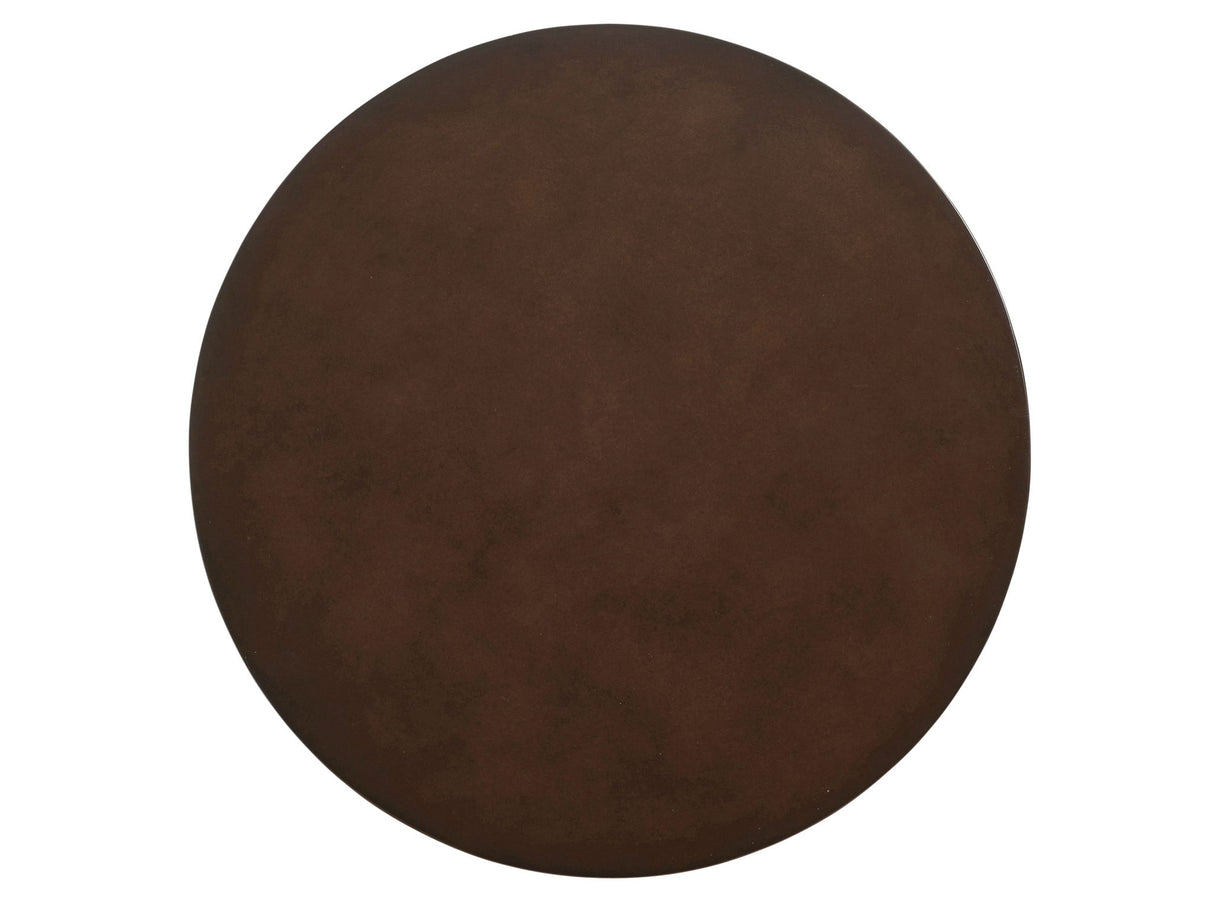 Park City - Black Diamond Round End Table - Dark Brown