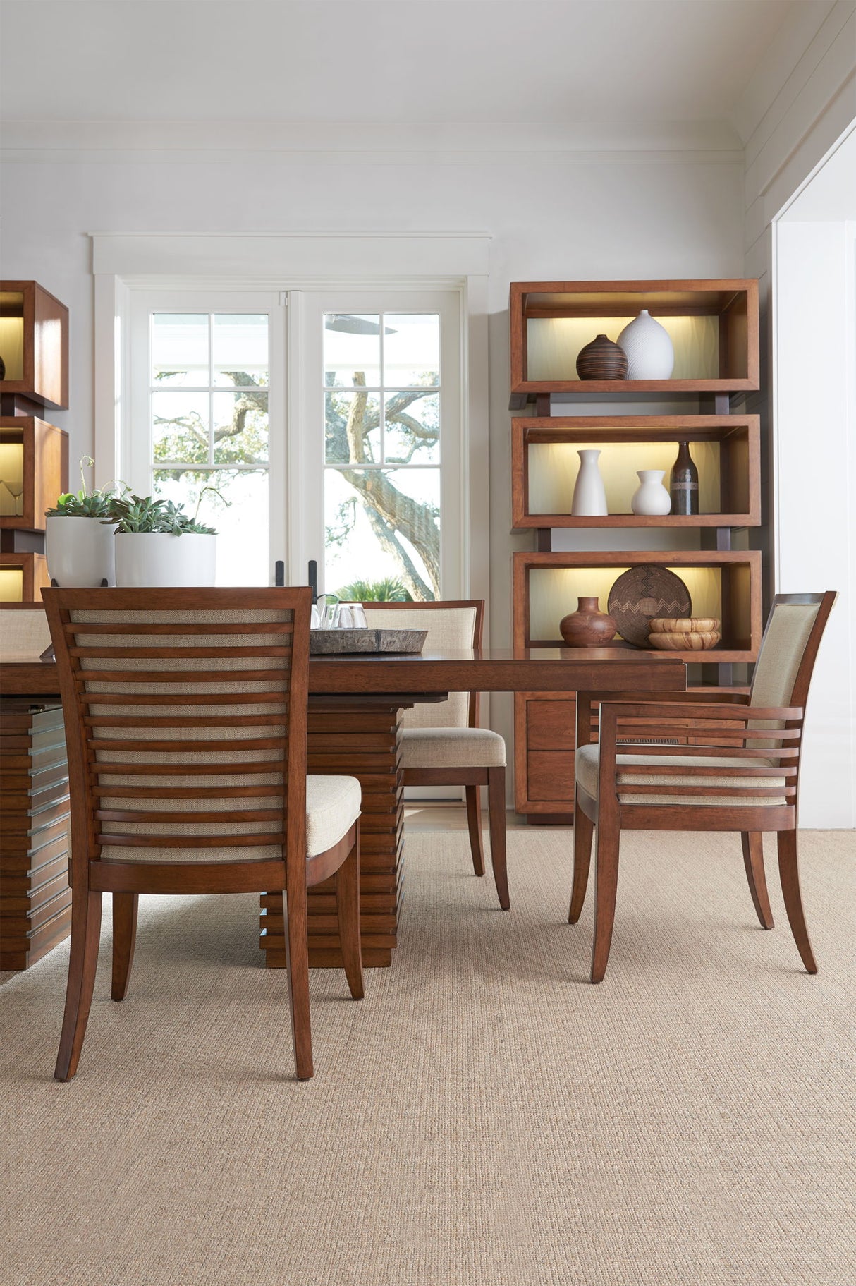 Ocean Club - Peninsula Dining Table - Dark Brown