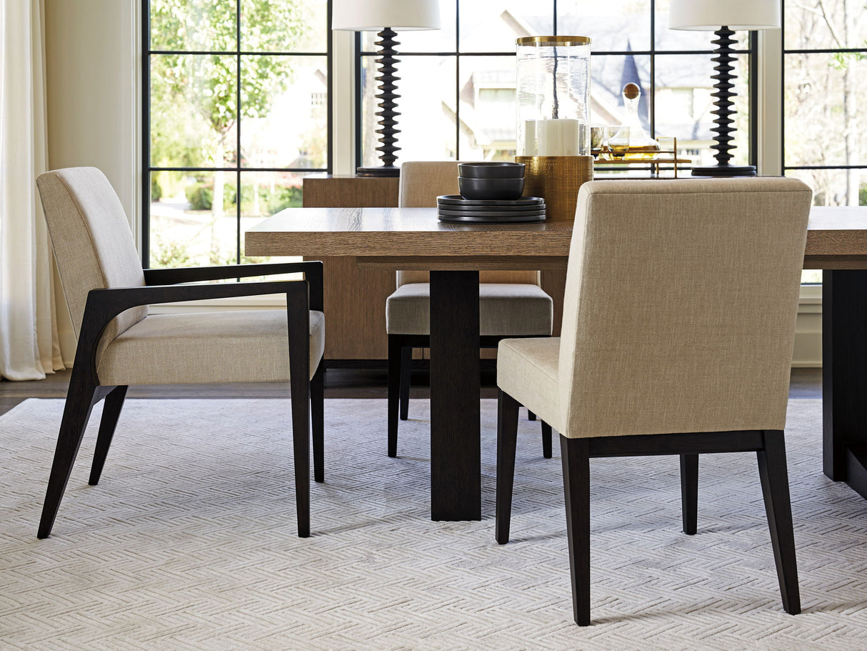 Zanzibar - Wellesley Rectangular Dining Table - Light Brown / Black