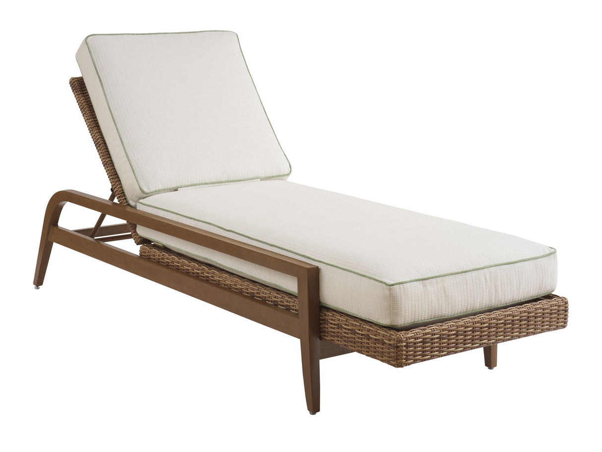 Palm Desert Poolside - Chaise - Dark Brown / White
