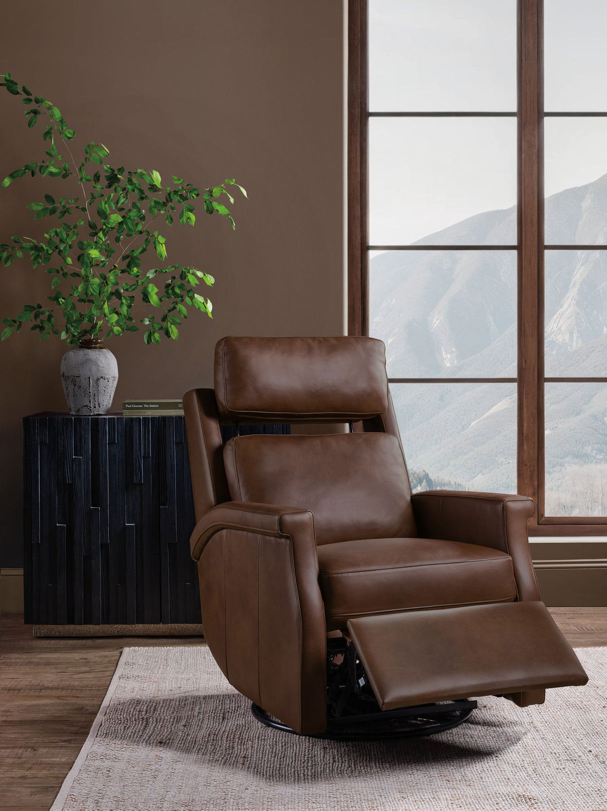 RC - Kaufman ZG Swivel Power Recliner With Pop-Up Headrest