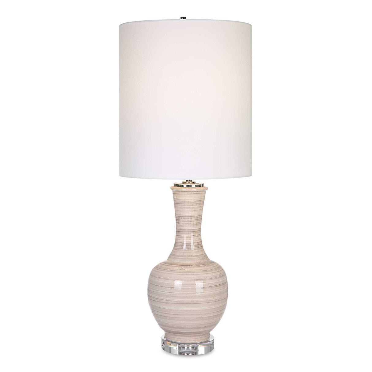 Chalice - Striped Table Lamp - Beige