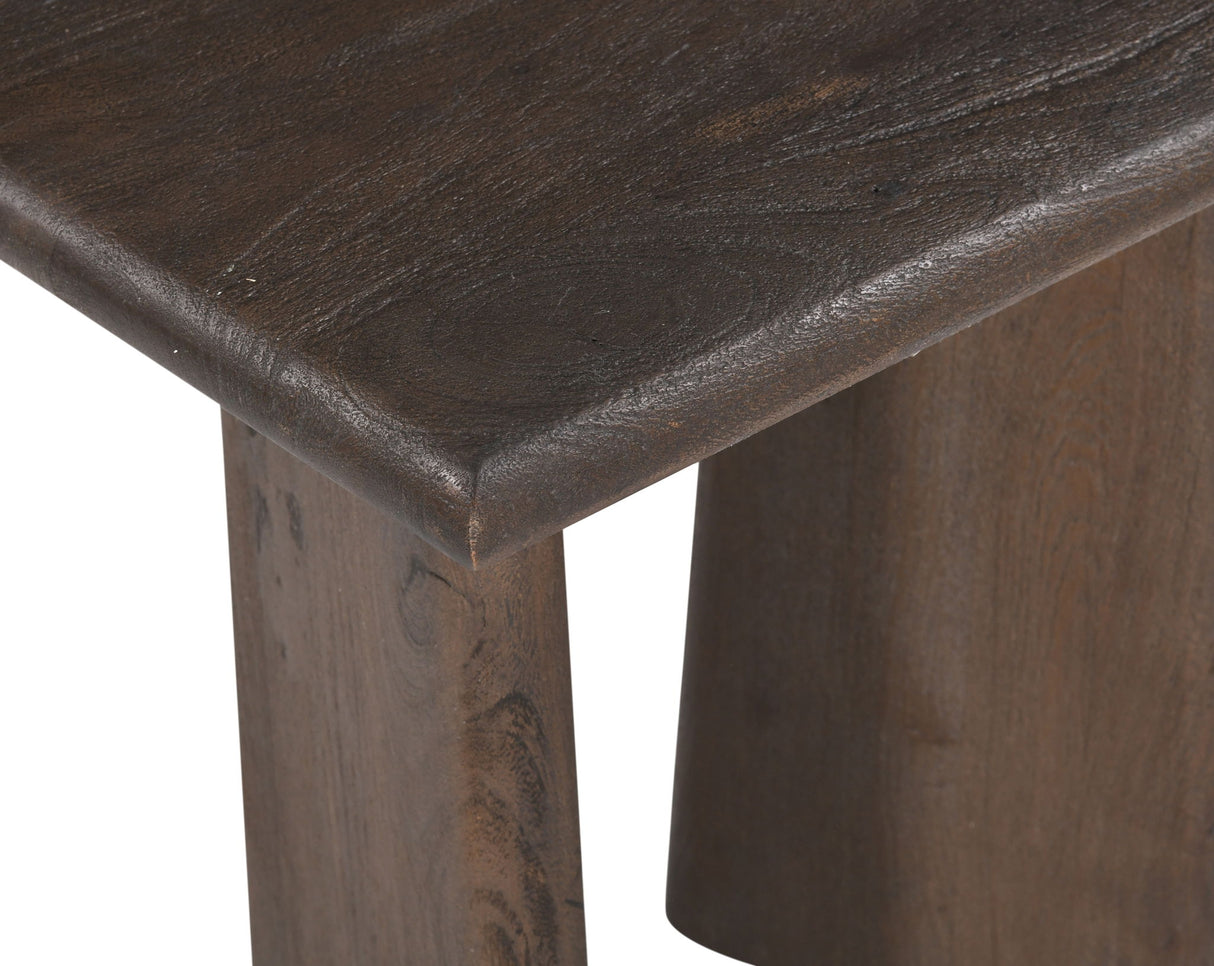 Lasso - Square End Table - Antique Natural Mango With Sandblasting