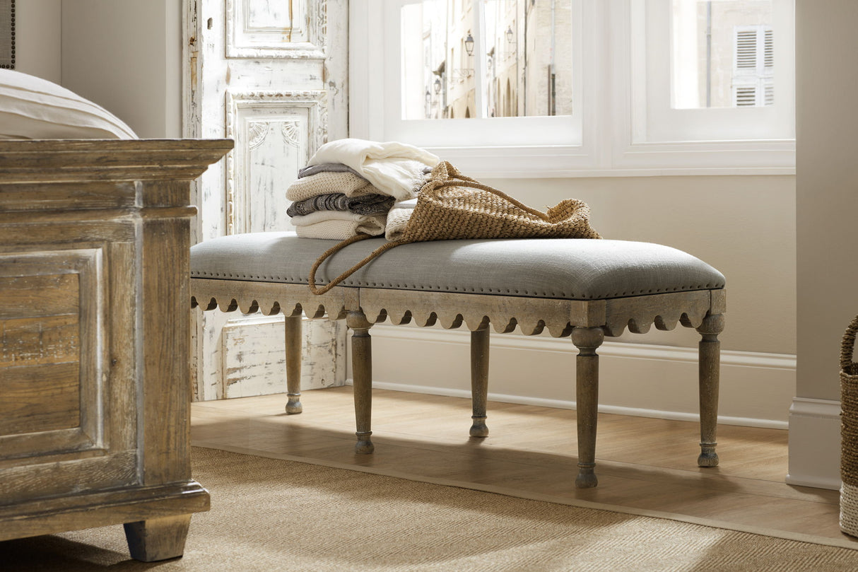 Boheme - Madera Bed Bench - Gray / Light Brown