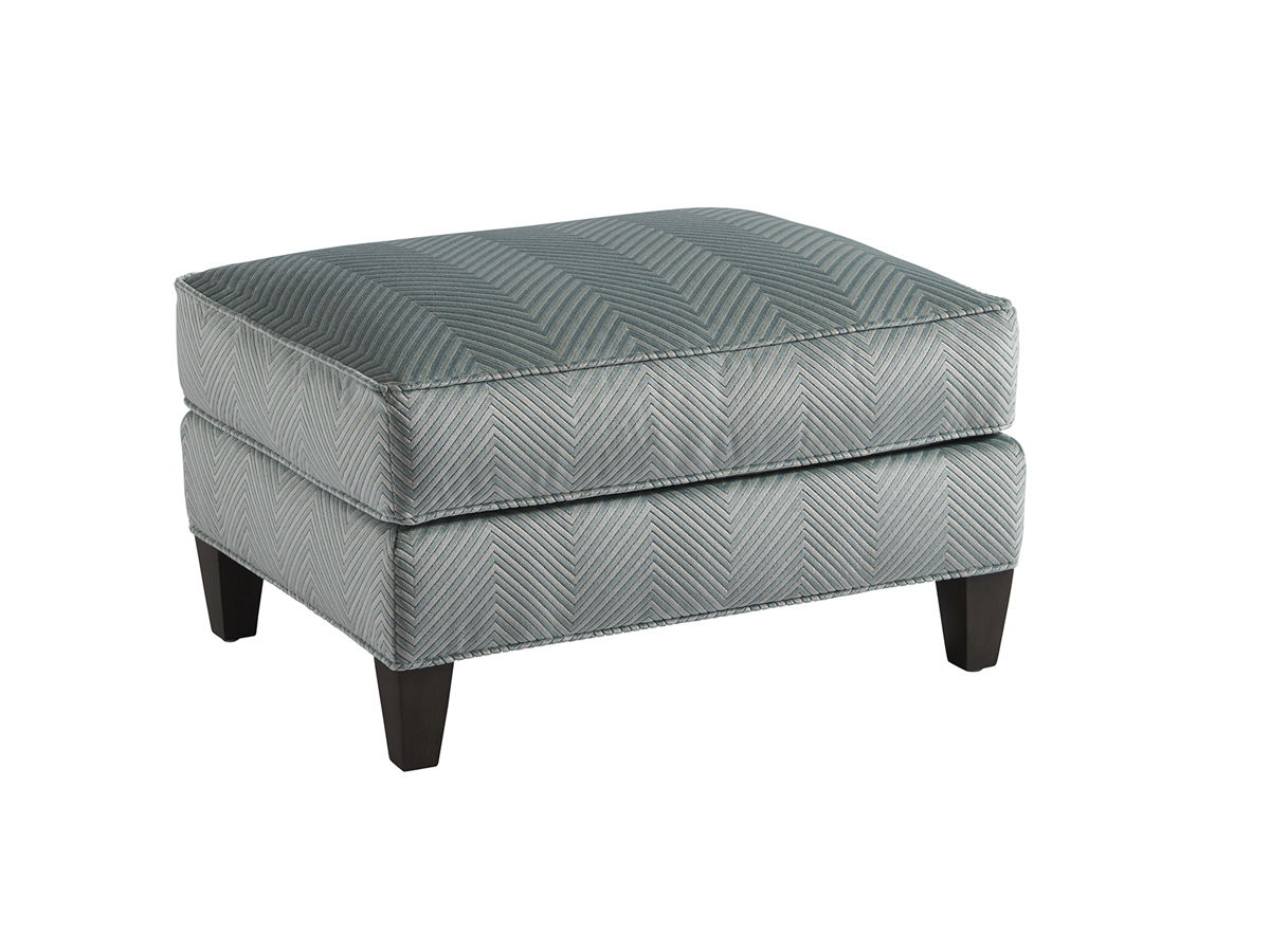 Barclay Butera Upholstery - Malcolm Ottoman - Dark Gray