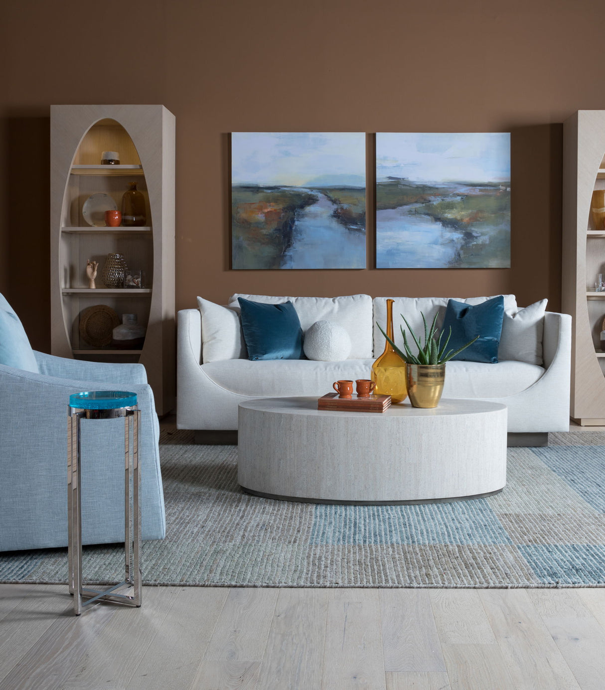 Artistica Upholstery - Claudette Bench Seat Fabric Sofa