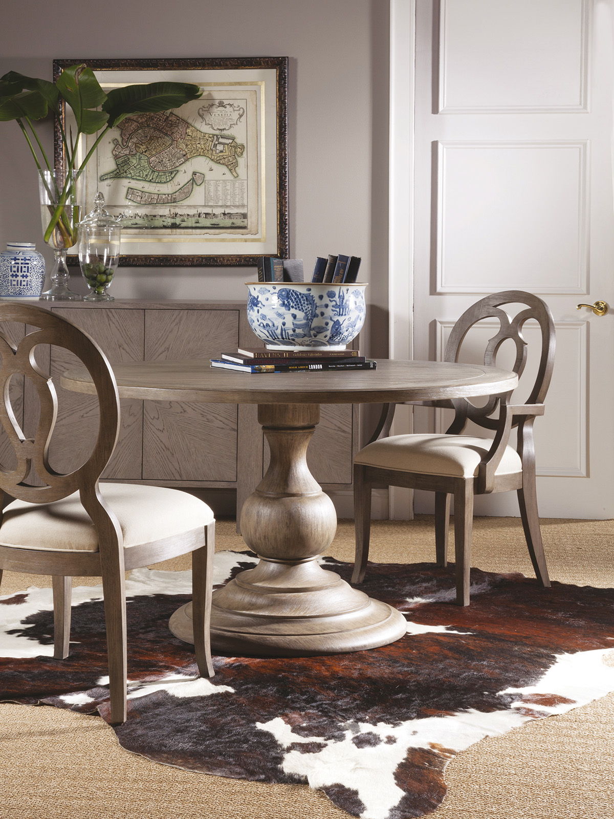 Cohesion Program - Axiom Round Dining Table - Dark Brown