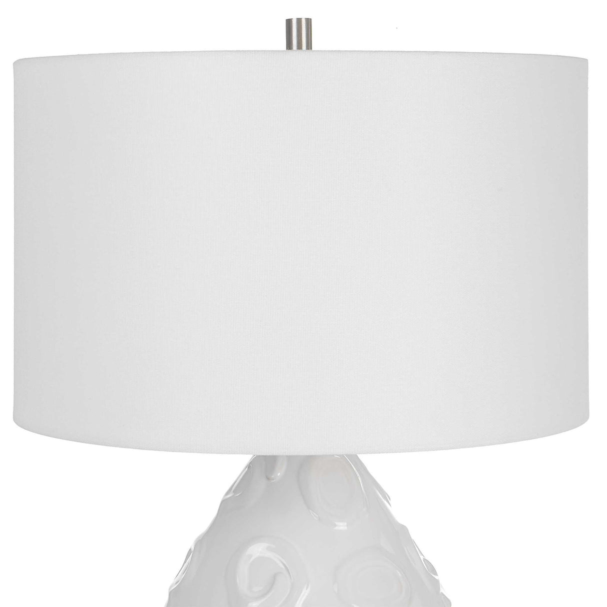 Loop - White Glaze Table Lamp