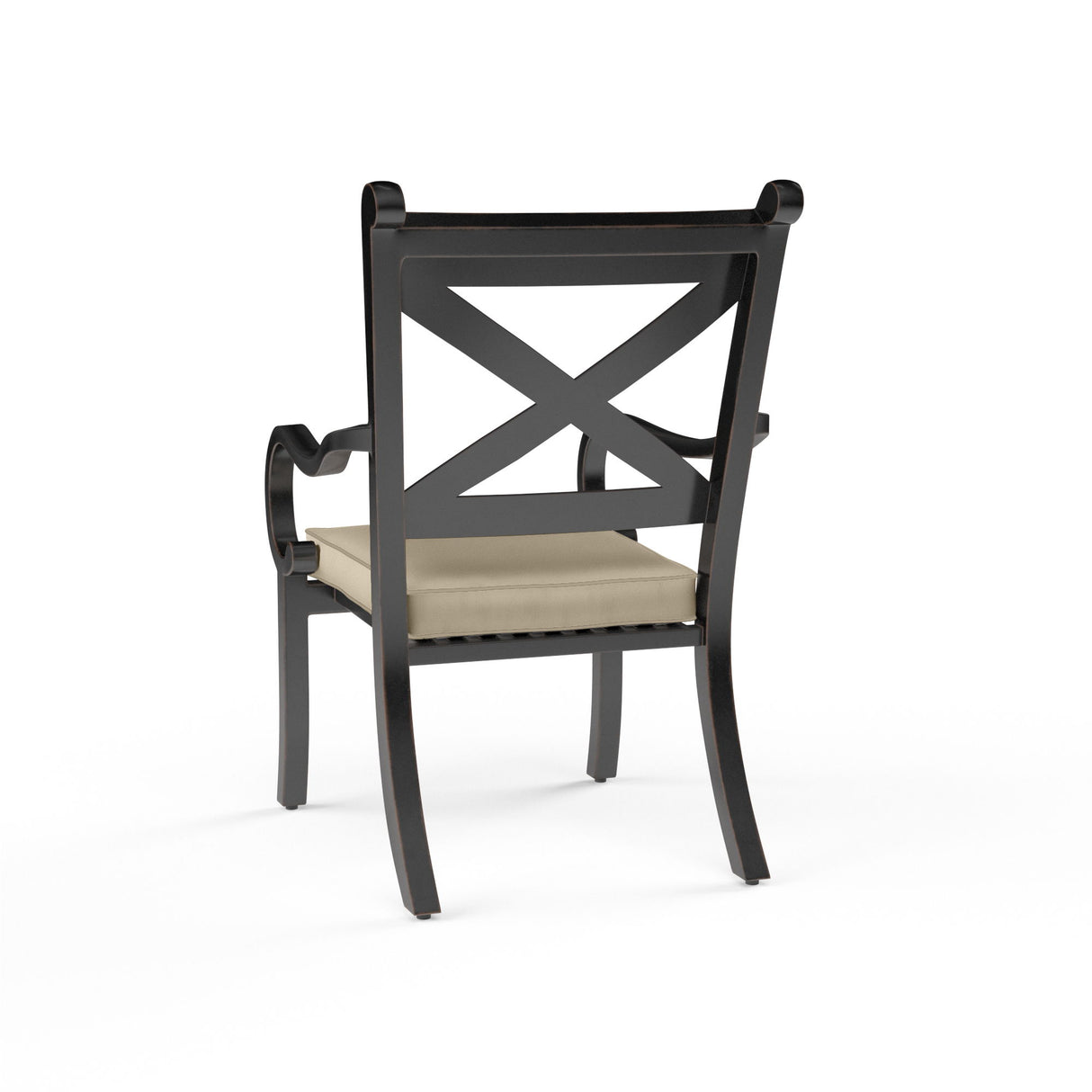 Monterey - Dining Chair, With Self Welt - Linen Stone / Black