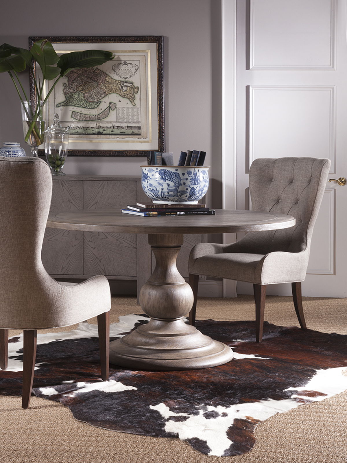 Cohesion Program - Axiom Round Dining Table - Dark Brown