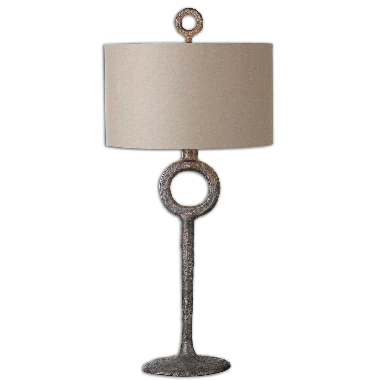 Ferro - Cast Iron Table Lamp - Brown, Dark