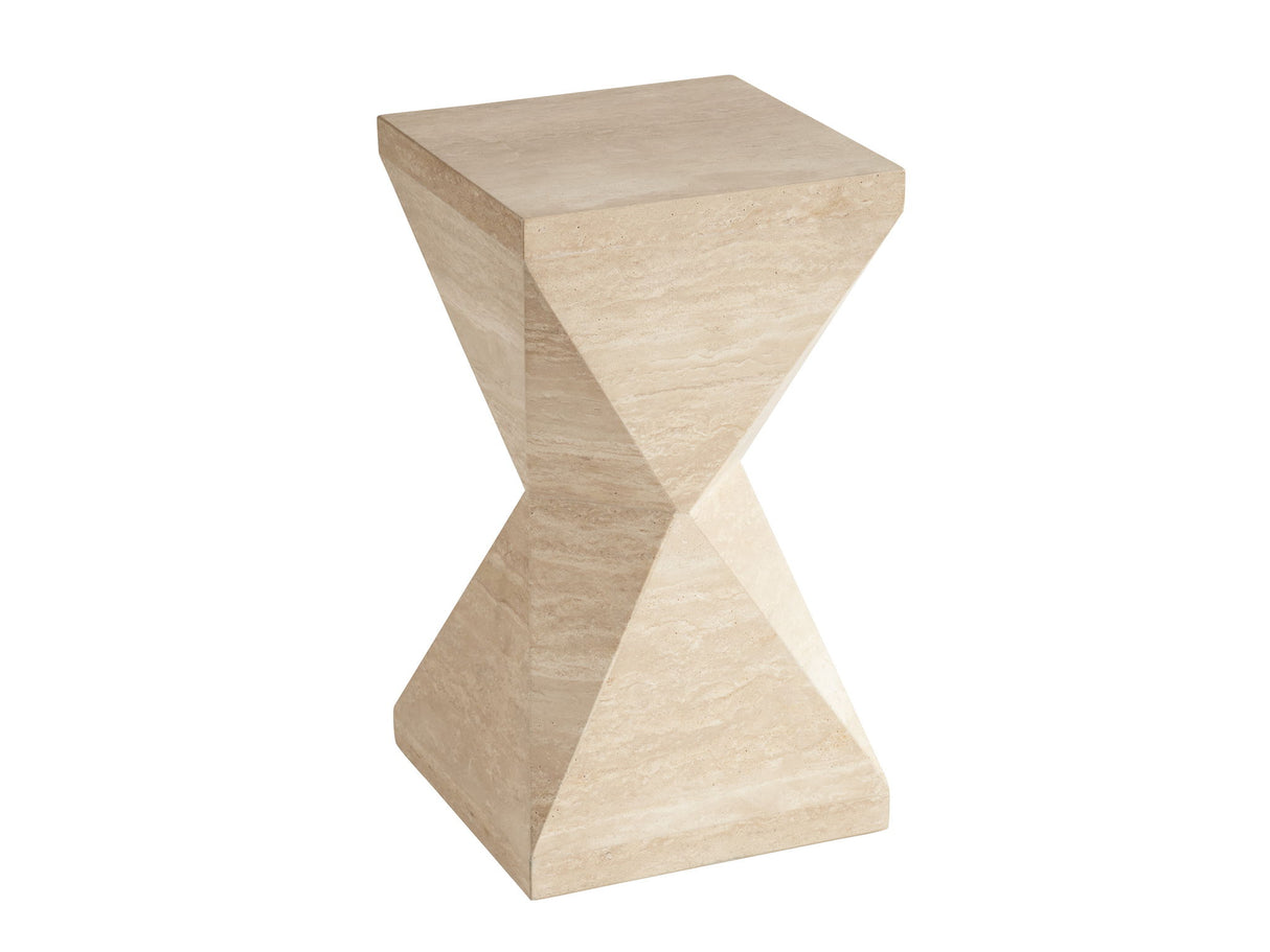 Sunset Key - Shea Faceted Accent Table - Beige