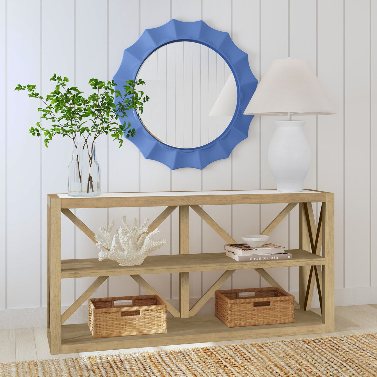 Blue Altair - Wall Mirror - Blue