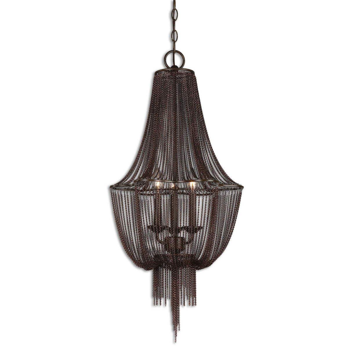 Lezzeno - 3 Chandelier - Gray, Dark