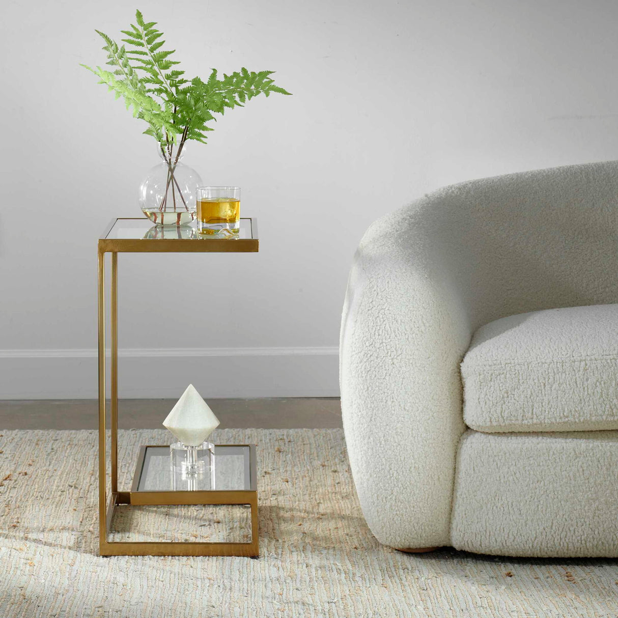Musing - Accent Table - Brushed Brass