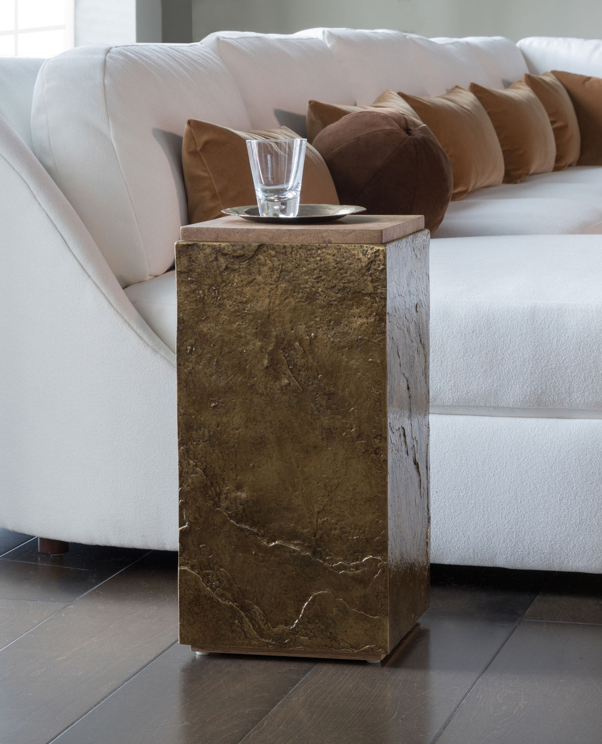 Simpatico - Simpatico Metal Base Spot Table - Light Brown