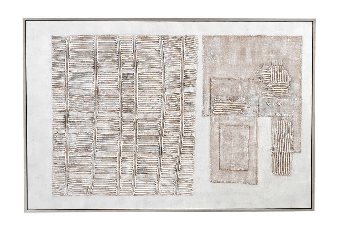 Counted Days Framed Canvas - Beige / White