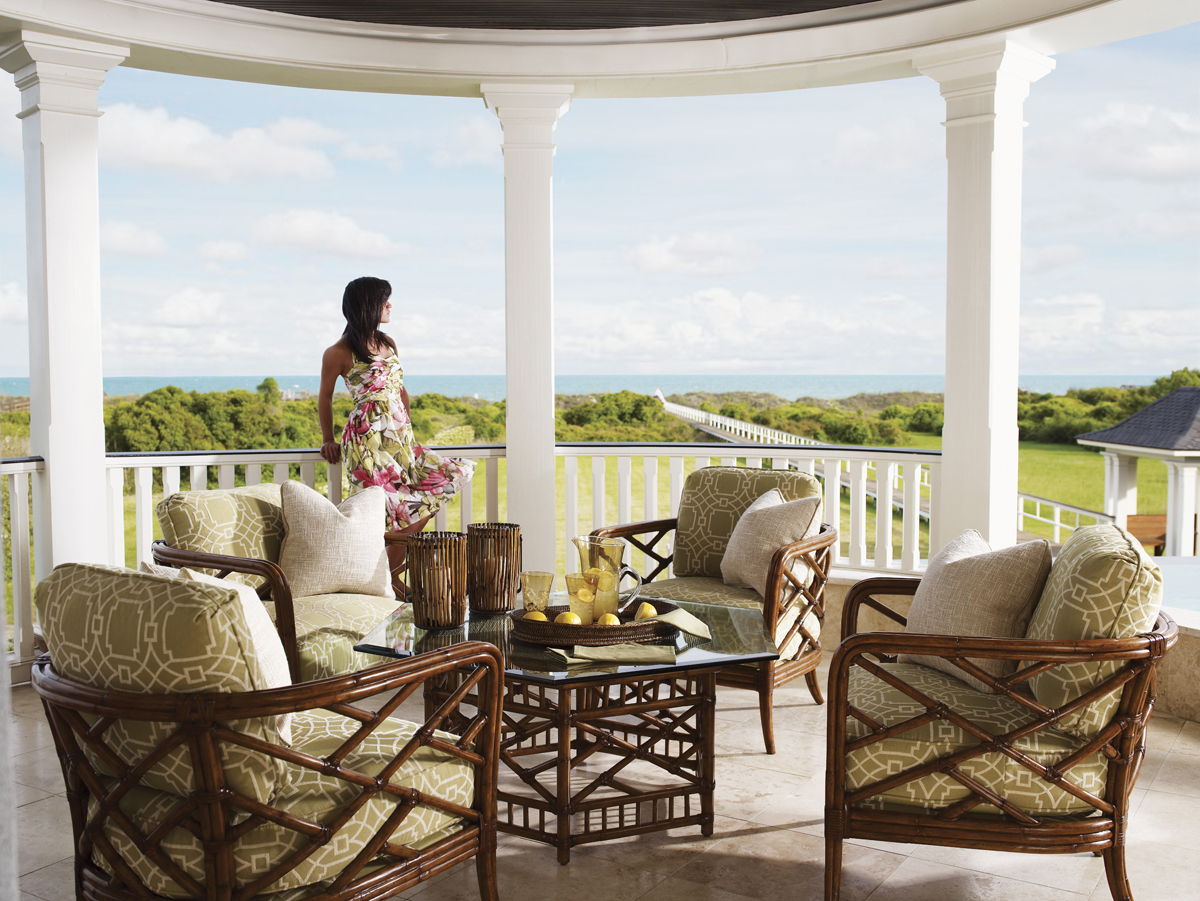 Island Estate - Palm Chair - Dark Brown / Beige